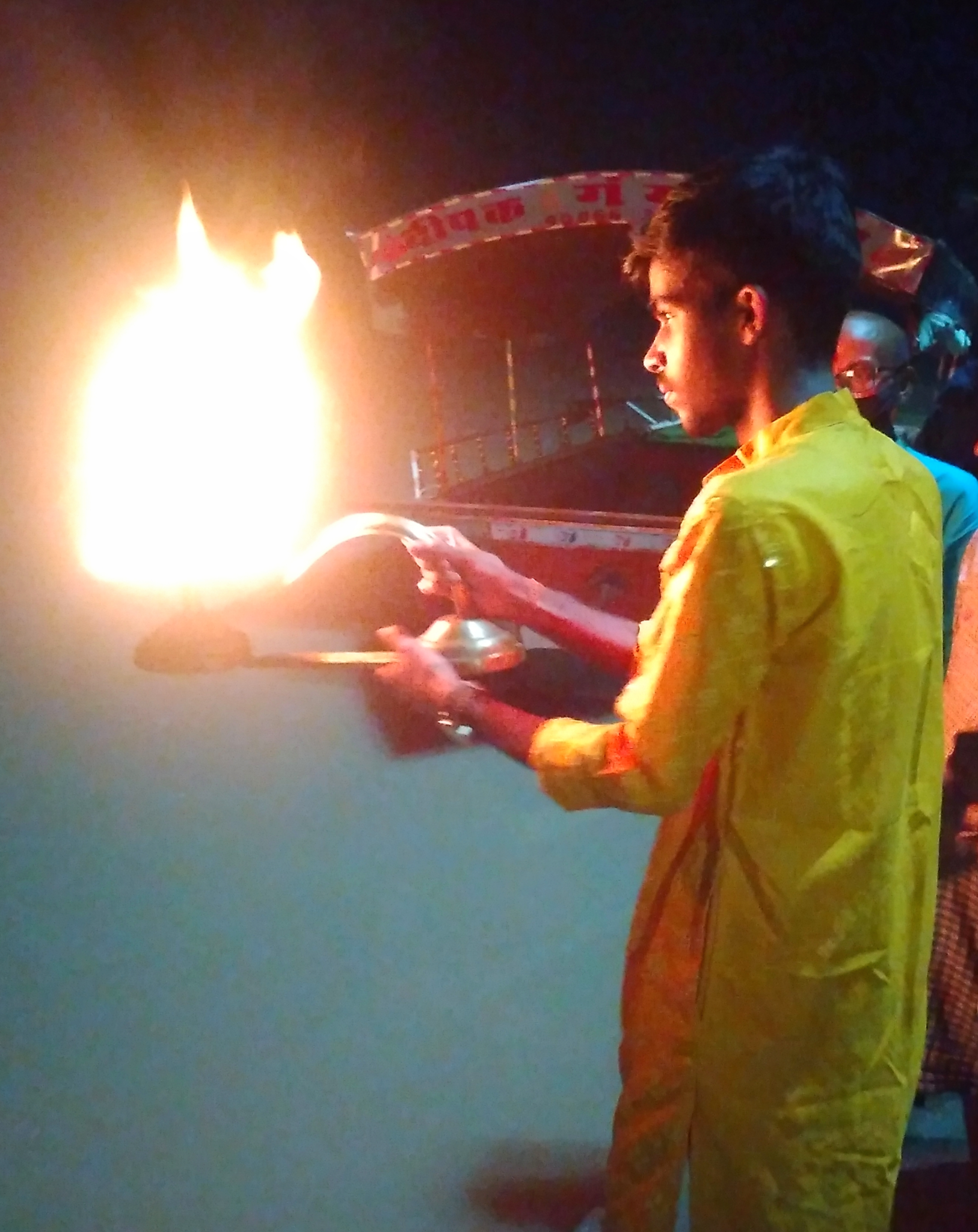 Ganga arti on birthday celebration